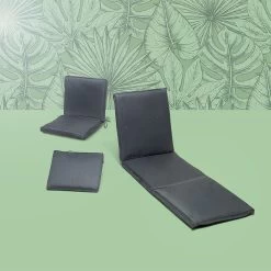 Coussin De Fauteuil Carré Gris Anthracite Fixation Nouette