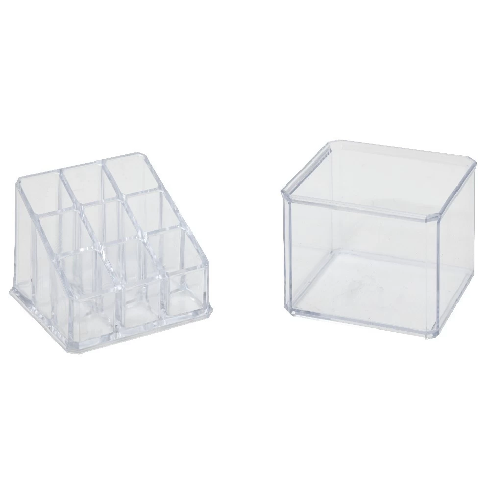 Organisateur à Maquillage 2 Niveaux Transparent 3 Organisateur à Maquillage 2 Niveaux Transparent – Image 3