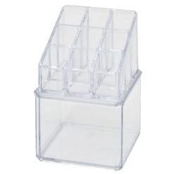 Organisateur à Maquillage 2 Niveaux Transparent