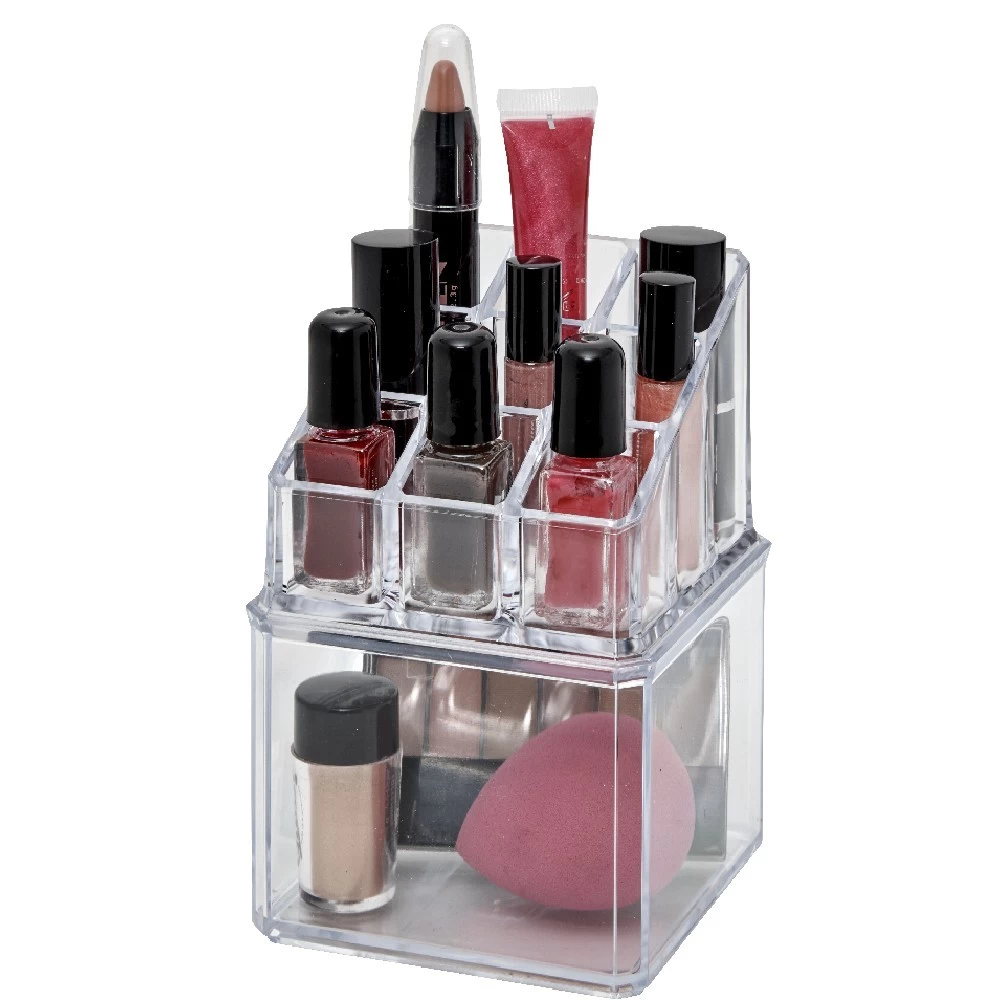 Organisateur à Maquillage 2 Niveaux Transparent 4 Organisateur à Maquillage 2 Niveaux Transparent – Image 4