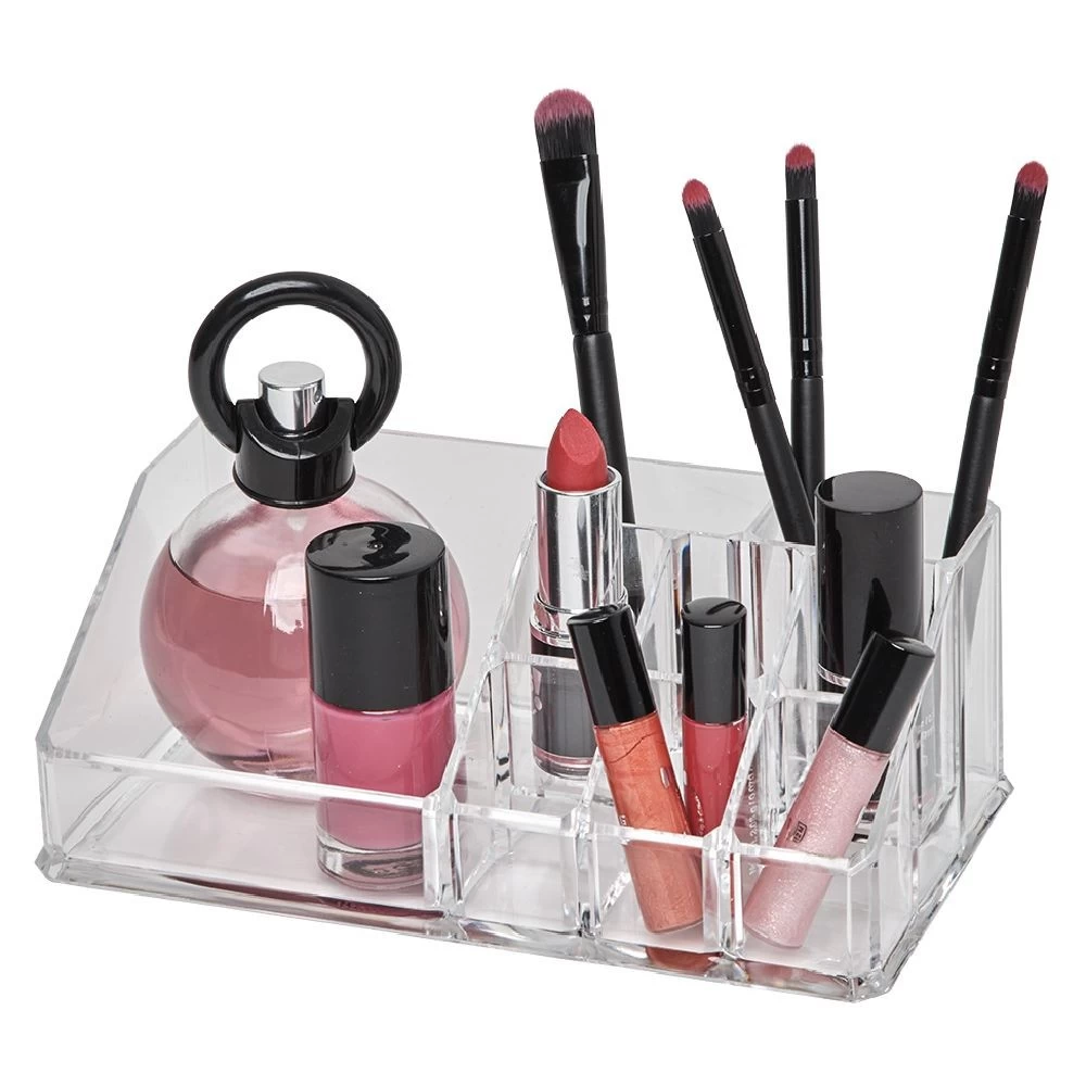 Organisateur 9 Compartiments Transparent Pour Pinceaux Et Maquillage 2 Organisateur 9 Compartiments Transparent Pour Pinceaux Et Maquillage – Image 2