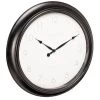 Horloge Ronde Blanche Contour Noir Ø50 Cm