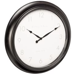 Horloge Ronde Blanche Contour Noir Ø50 Cm