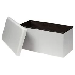 Banc Coffre Clara Blanc - L76,5 X P38 X H37,5 Cm -Vous ne pouvez pas battre les meubles. 560971