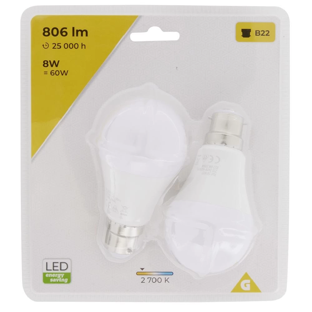 Ampoule LED A60 B22 X2 2 Ampoule LED A60 B22 X2 – Image 2