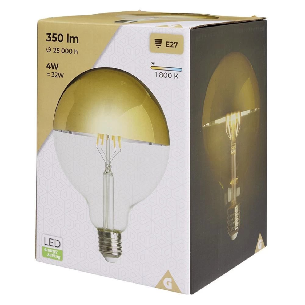 Ampoule Déco Dorée G125 E27 1 Ampoule Déco Dorée G125 E27