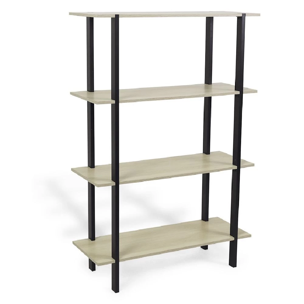Étagère Damian 4 Niveaux En Bois Noir Et Naturel 1 Étagère Damian 4 Niveaux En Bois Noir Et Naturel