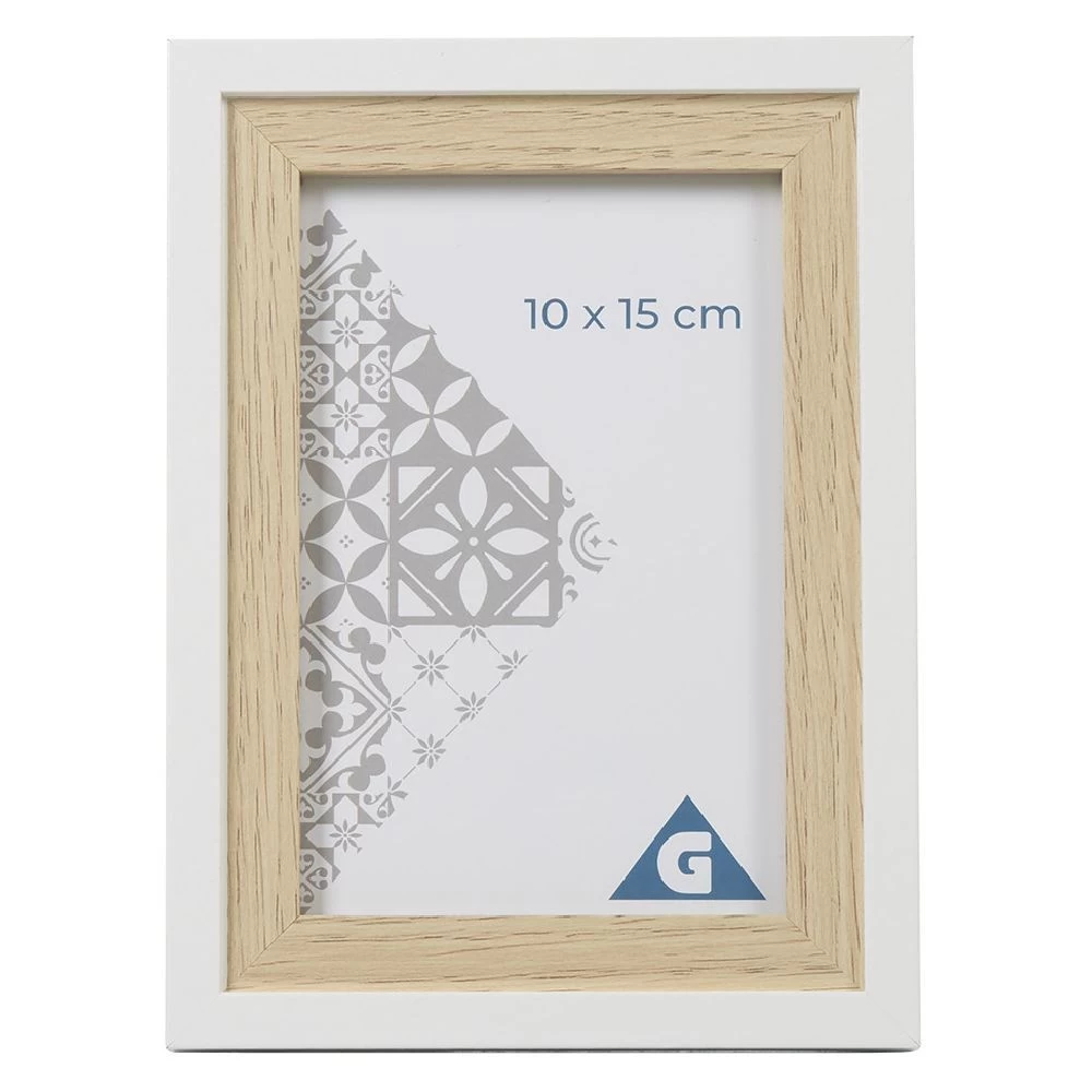 Cadre Photo Bois Naturel Blanc 10x15 Cm 2 Cadre Photo Bois Naturel Blanc 10x15 Cm – Image 2