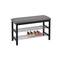 Banc à Chaussures SANA 2 étagères Noir/gris -Vous ne pouvez pas battre les meubles. 568efda854344f3b7cba9d680f7b2776 none d2c2f3031b7dab4dcd0d23babac2ae3a d2c2f30