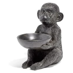 Statue Singe Avec Coupelle Résine Noir -Vous ne pouvez pas battre les meubles. 569896 morePictures 02