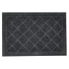 Tapis D'entrée En Polyester Gris Foncé