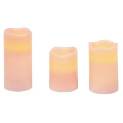 Bougie Led X 3 Rose