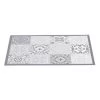 Tapis Vinyle Imprimé Carreau De Ciment Gris L.70 Cm