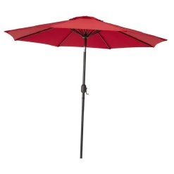 Parasol De Jardin Centré Java Rond Inclinable Rouge Ø250xH245 Cm -Vous ne pouvez pas battre les meubles. 575978 morePictures 01