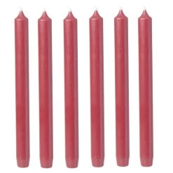 Bougie Chandelle Rouge Ø2xH25 Cm X6