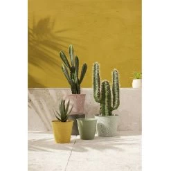 Pot En Métal Vert Petit Modèle Ø16xH13cm