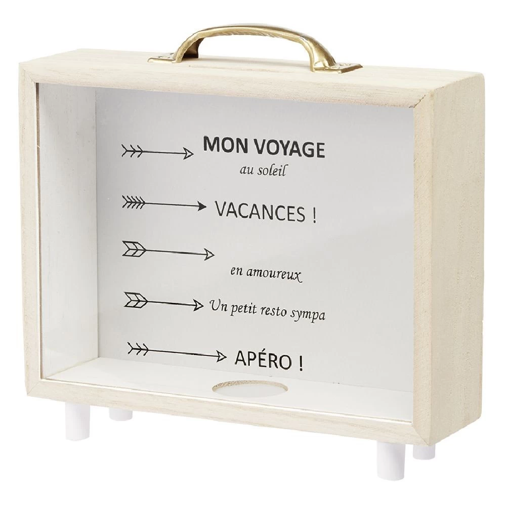 Tirelire Bois Et Verre Marron 1 Tirelire Bois Et Verre Marron