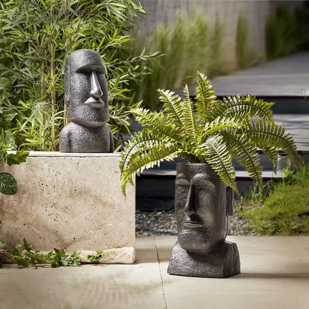 Statue île De Pâques Noir H41cm 3 Statue île De Pâques Noir H41cm – Image 3