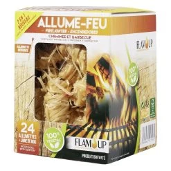 Allume Feu Laine De Bois Avec Allumette X24
