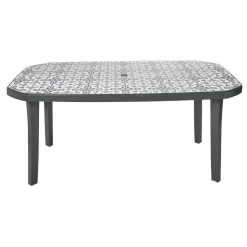 Table De Jardin Paris Imprimé Carreau De Ciment 6/8 Personnes -Vous ne pouvez pas battre les meubles. 580451 morePictures 02