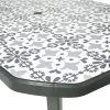 Table De Jardin Paris Imprimé Carreau De Ciment 6/8 Personnes