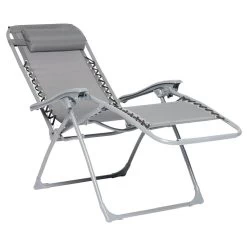 Fauteuil Relax Inclinable Avec Têtière Gris -Vous ne pouvez pas battre les meubles. 580526 morePictures 01