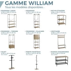 Range Chaussures En Métal Et Décor En Bois WILLIAM -Vous ne pouvez pas battre les meubles. 580592 morePictures 9