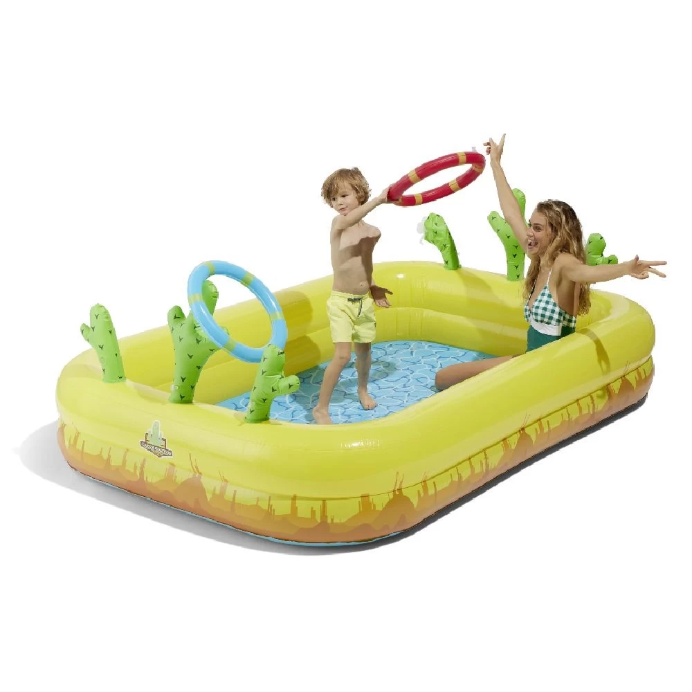 Piscinette Catch Cactus Gonflable Avec Cerceau X3 L260x175xH82cm 1 Piscinette Catch Cactus Gonflable Avec Cerceau X3 L260x175xH82cm