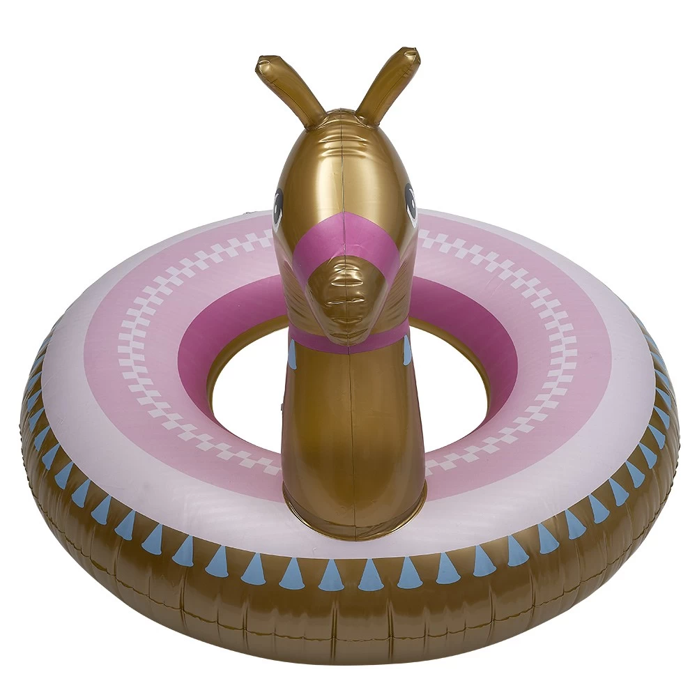 Bouée Gonflable Lama Rose Et Doré 1 Bouée Gonflable Lama Rose Et Doré