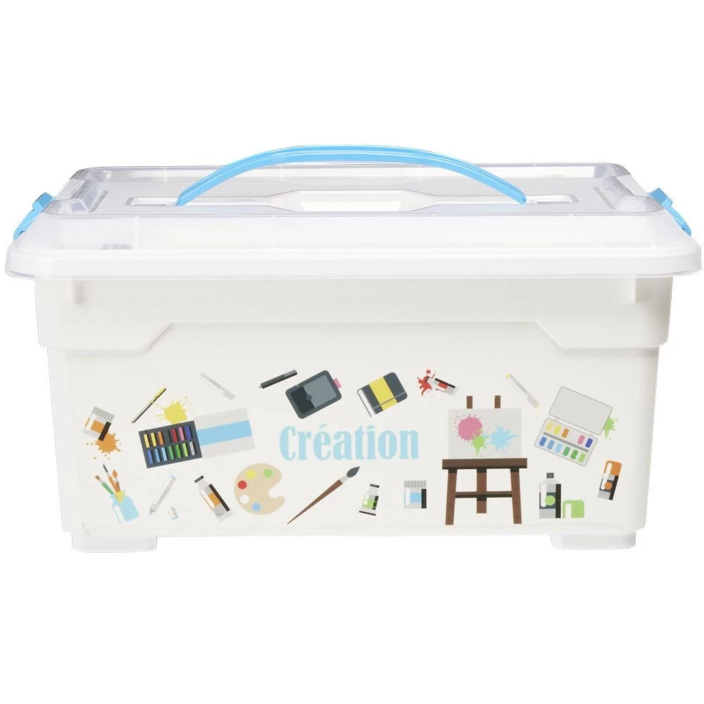 Boîte De Rangement Motif Loisirs Créatifs 12L 1 Boîte De Rangement Motif Loisirs Créatifs 12L