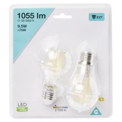 Ampoule LED Filament E27 A60 Homday Lumière Chaude 1055lms X2 3 Ampoule LED Filament E27 A60 Homday Lumière Chaude 1055lms X2 -Vous ne pouvez pas battre les meubles. 582030 morePictures 01