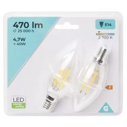 Ampoule LED Filament E14 C35 Homday Lumière Chaude 470lms X2 3 Ampoule LED Filament E14 C35 Homday Lumière Chaude 470lms X2 -Vous ne pouvez pas battre les meubles. 582033 morePictures 01