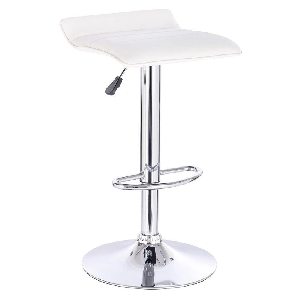 Tabouret De Bar Majestik Rotatif Blanc L.30.5 X P.39.5 X H.63/83.5 Cm 2 Tabouret De Bar Majestik Rotatif Blanc L.30.5 X P.39.5 X H.63/83.5 Cm – Image 2