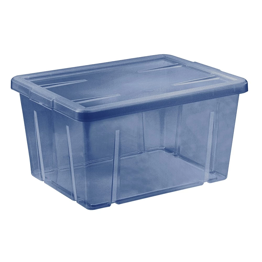 Boîte De Rangement Bleu Avec Couvercle 30L 2 Boîte De Rangement Bleu Avec Couvercle 30L – Image 2