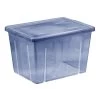 Boîte De Rangement En Plastique Bleu 18,8L