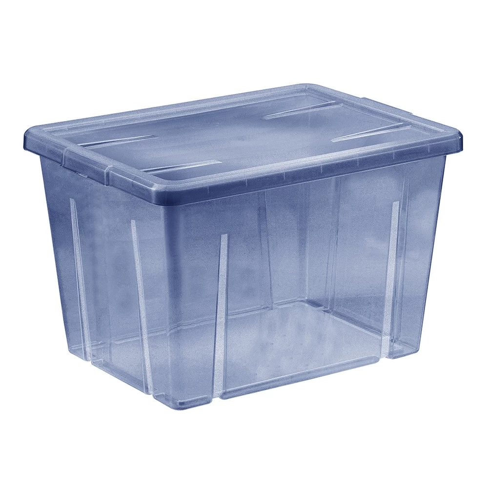 Boîte De Rangement En Plastique Bleu 18,8L 1 Boîte De Rangement En Plastique Bleu 18,8L