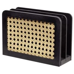 Range Courrier Cannage Rotin Naturel Noir -Vous ne pouvez pas battre les meubles. 583840 morePictures 01