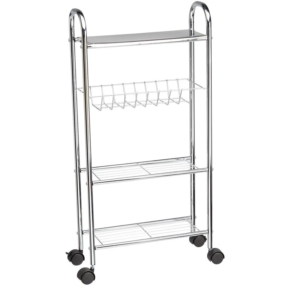 Desserte De Salle De Bains 4 Niveaux Métal Gris 4 Desserte De Salle De Bains 4 Niveaux Métal Gris – Image 4