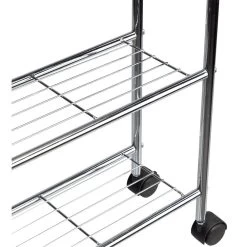 Desserte De Salle De Bains 4 Niveaux Métal Gris