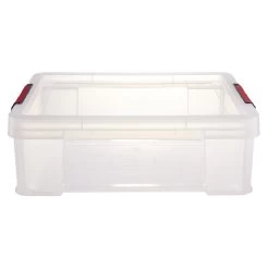 Boîte De Rangement Transparent Avec Fermeture à Clips 9L