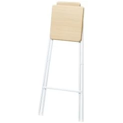 Tabouret De Bar RODIN Pliable Métal Blanc Et Bois 46,5x48,5xH98cm -Vous ne pouvez pas battre les meubles. 590377 morePictures 03