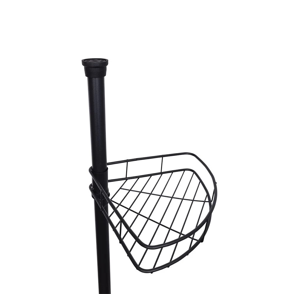 Étagère D'angle 3 Niveaux Métal Noir 1 Étagère D'angle 3 Niveaux Métal Noir