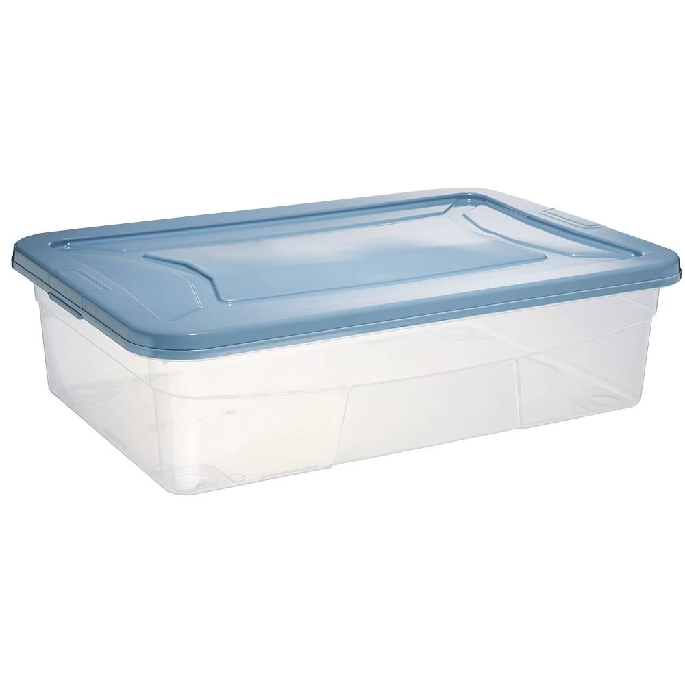 Box Dessous De Lit Transparent Et Bleu 30L 2 Box Dessous De Lit Transparent Et Bleu 30L – Image 2