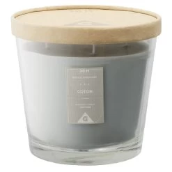 Bougie Parfumée Dans Verre Senteur Coton Ø13,5xH12,5cm 30H