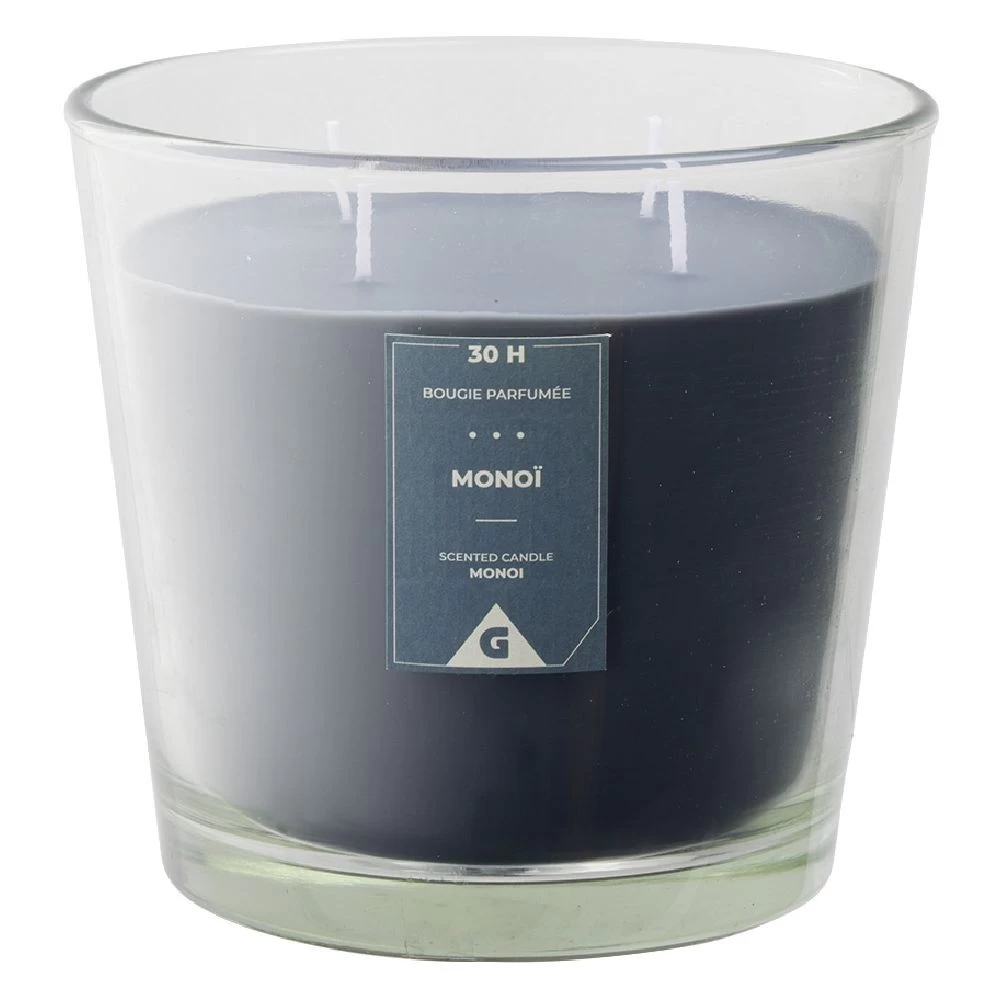 Bougie Parfumée Dans Verre Senteur Monoï Ø13,5xH12,5cm 30H 2 Bougie Parfumée Dans Verre Senteur Monoï Ø13,5xH12,5cm 30H – Image 2