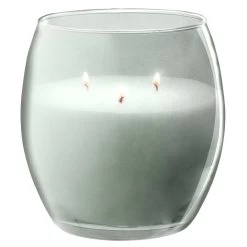 Bougie XL Dans Verre Coloré Gris Senteur Coton 36H
