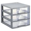 Tour De Rangement 3 Tiroirs Format A6 Gris