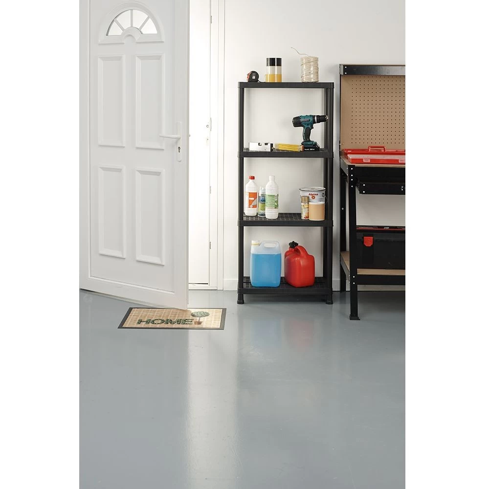 Étagère Plastique Noir 4 Niveaux L60xl30xH138cm 7 Étagère Plastique Noir 4 Niveaux L60xl30xH138cm – Image 7