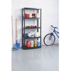 Étagère Plastique Noir 5 Niveaux L71xl35xH180cm 8 Étagère Plastique Noir 5 Niveaux L71xl35xH180cm -Vous ne pouvez pas battre les meubles. 596262 morePictures 02