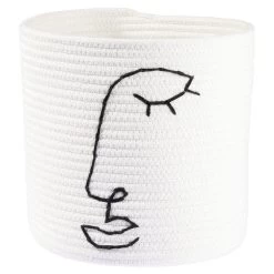 Panière Ronde Coton Motif Visage -Vous ne pouvez pas battre les meubles. 596287